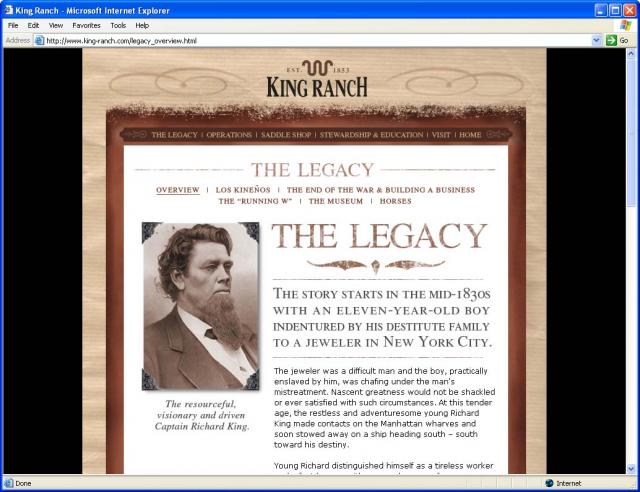 King Ranch Website | Easterly & Company